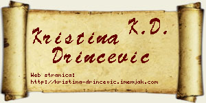 Kristina Drinčević vizit kartica